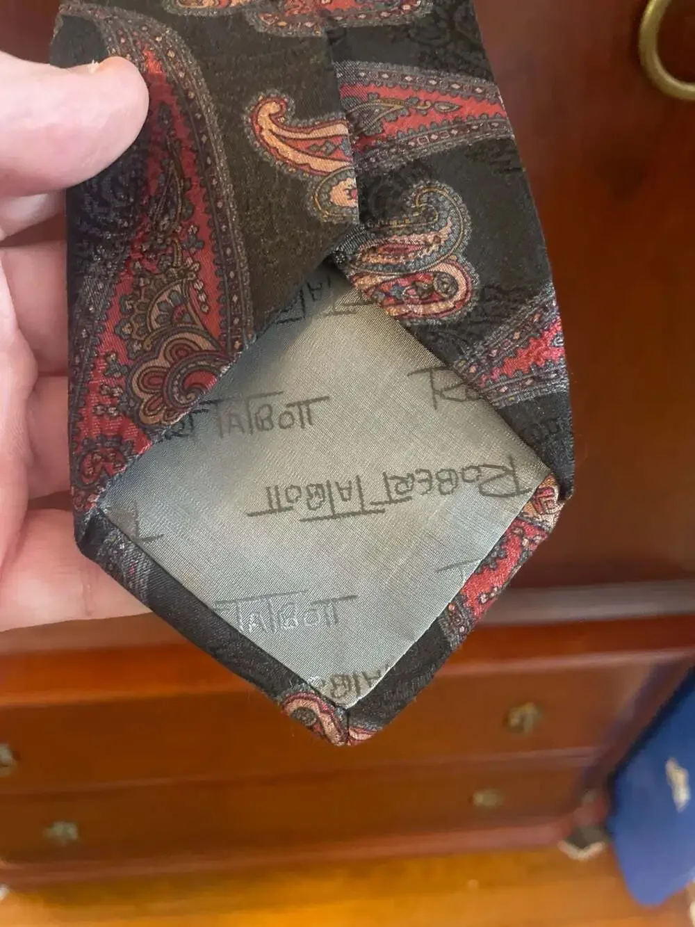 Vintage Robert Talbott for Varsity Men's Wear Paisley Silk Tie